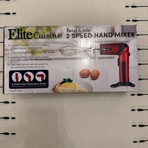 Red 2-Speed Hand Mixer - Twist & Mix